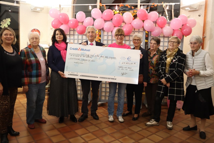 Un chèque record de plus de 28.000 euros remis à Entraide cancer du sein après La Nérisienne